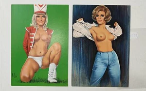 PIN UP ERÓTICO ARRIESGADO EN TOPLESS-NU D'ASLAN 1969-LOTE 2 POSTALES-C38-159 - Imagen 1 de 1