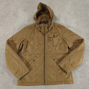 G-Star Jacket Mens Large Brown Hooded CO Quilted Overshirt Military Padded Coat - Picture 1 of 11