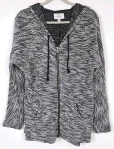 AMERICAN EAGLE Hoodie Womens Medium Full Zip Course Knit Jacket 100% Cotton - Picture 1 of 10