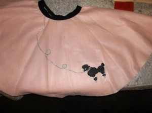 1950's Poodle Skirt NICE!!! Adult Handmade Halloween 50's Themed Party Pink - Picture 1 of 4