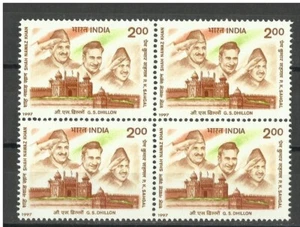 India 1997 I N A Stalwarts Red Fort Freedom Fighters sello negro/4 MNH - Imagen 1 de 2
