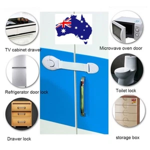 Baby Children Safe Cabinet Drawer Cupboard Door Safety Lock Adhesive Easy Latch  - Bild 1 von 4