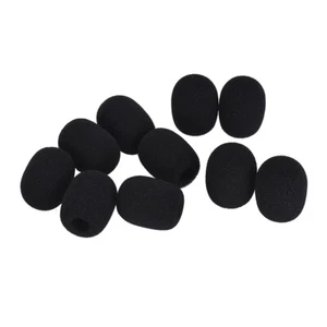 10PCS Andoer Mini Lapel Headset Microphone Windscreen Mic Foam Cover Black O4Z9 - Picture 1 of 5