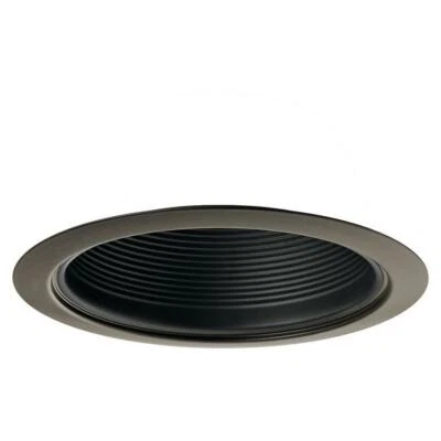 "Kichler 6"" Luz Empotrada Iluminación BRONCE Antiguo Kit de Borde Plano y Deflector Negro" Foto 1 de 4