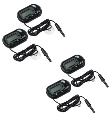 LCD Digital Aquarium Thermometer, Fish Tank Thermometer with Sensor Probe 4PKS - Image 1 of 4