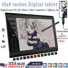 10x6" Digital Graphics Drawing Tablet Drawing Board Pad Painting +Pen 2022 New