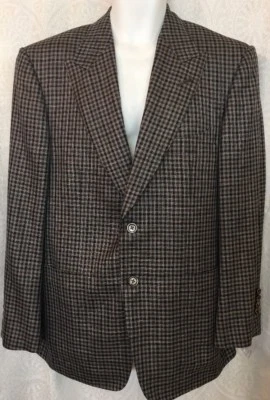 Tom Ford Jacket Brown/taupe Wool And Linen Peak Collar Size 54 - Image 1 of 4