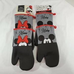 Disney Mickey Minnie Mouse Gran Tamaño Horno Guante Olla Soporte Gris Negro Rojo Nuevo - Imagen 1 de 10