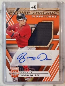 2020 Elite Extra Edition Bobby Dalbec Future Threads Signatures Orange 37/75 - Bild 1 von 4