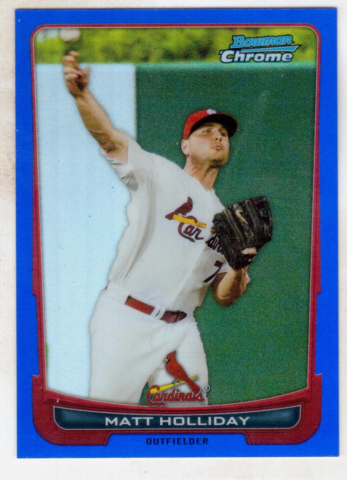 2012 BOWMAN CHROME #109 MATT HOLLIDAY BLUE REFRACTOR #236/250 - Image 1 of 1