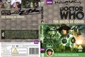 Doctor Who: The Seeds of Doom DVD Cover Signed by MICHAEL McSTAY +2 - Foto 1 di 1