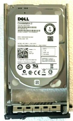 NEW Dell 09KW4J 9KW4J ST91000640NS 1TB 7.2K 6G 2.5" SATA HARD DRIVE w/ R Tray - Image 1 of 4