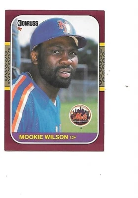 Mookie Wilson 1987 Donruss Opening Day Baseball Card #129 New York Mets - Image 1 of 2