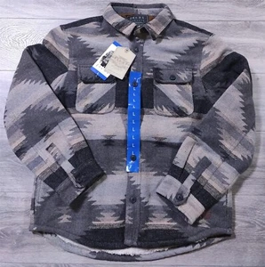 Jachs New York Jacket Adult Large Aztec Sherpa Lined Wool Blend Shirt Mens - Picture 1 of 6