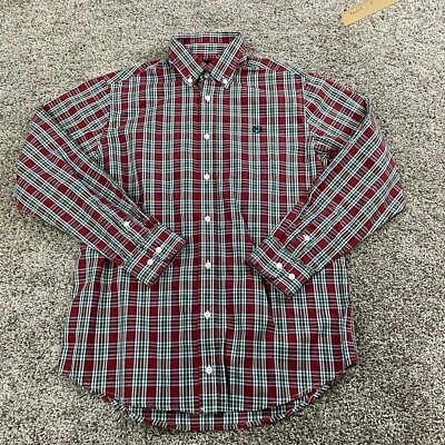 Lauren Ralph Lauren Shirt Boys Size 18 Red Long Sleeve Button Up Casual Youth - Image 1 of 4
