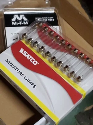 10 PACK S6987  SATCO X5T3.25  Xenon Clear Miniatures Festoon Lamps - Image 1 of 4