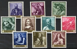 Spanien 1963, Briefmarkentag, Gemälde VI Satz postfrisch, Mi 1384-93 Kat 25€ - Bild 1 von 1