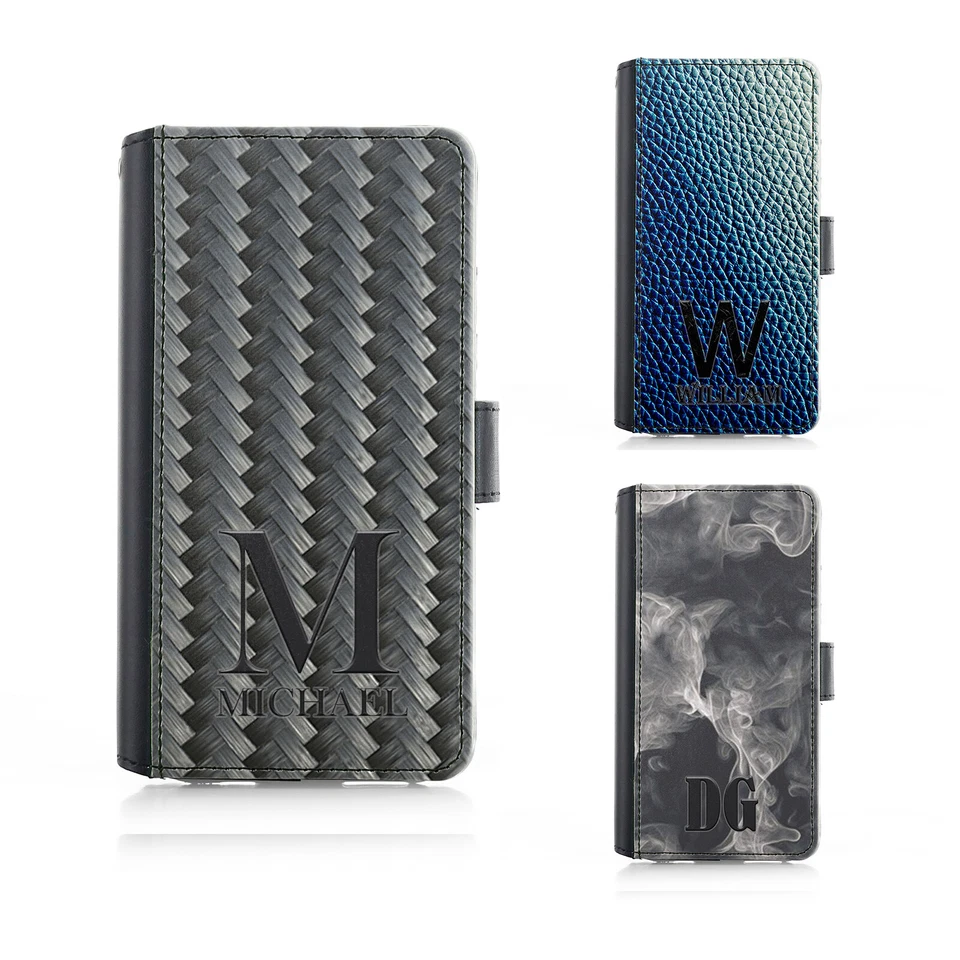 Personalised Phone Case | For Xiaomi, LG, HTC | Black, Grey Smoke Texture Print - Image 1 of 4