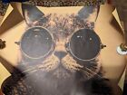 Retro Poster Cat With Sunglasses On Brown Craft Paper 20"L x 14"W