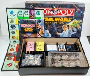 Star Wars Monopoly Saga Edition Hasbro 2005 Complete Some Parts Sealed - Picture 1 of 10