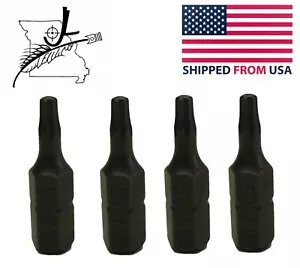 4x T10 Torx Star 25mm Long 1/4" Hex Shank Screwdriver Bit Hardened Replacement - Picture 1 of 7