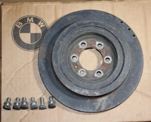 GENUINE ORIGINAL BMW E21 E30 E12 E28 M20 ENGINE VIBRATION DAMPER BELT PULLEY OEM - Picture 1 of 10