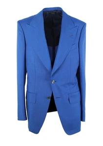TOM FORD Atticus Solid Royal Blue Suit Size 54 IT / 44R U.S. New With Tags - Picture 1 of 8