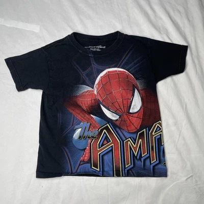 Vintage Y2K Marvel Spider-Man Graphic Tee Youth Small 6/7 Double Sided Print - Image 1 of 4