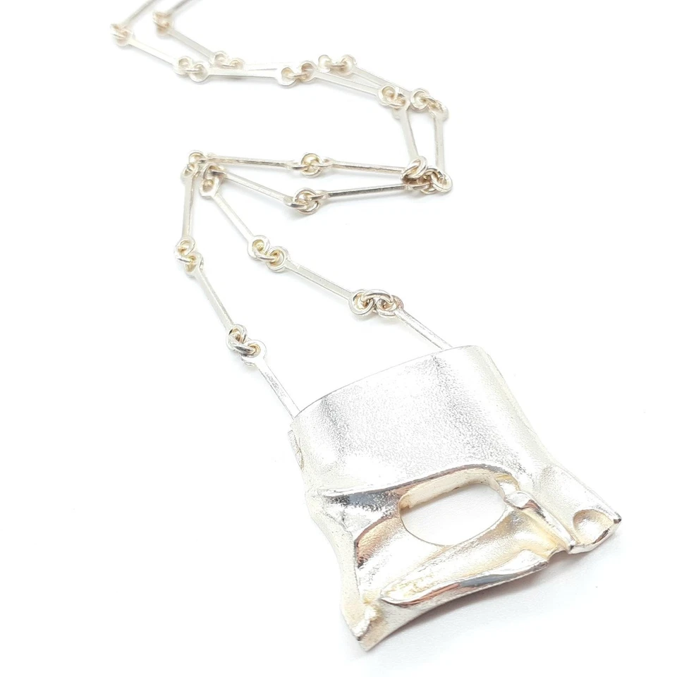 Collar colgante de plata esterlina Lapponia 1986 16,3 pulgadas en raro Foto 1 de 4