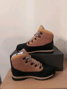 Timberland Euro Hiker GS Shell Toe Boot Wheat Nubuck Kids TB 0A1LVW 231 SZ 6.5Y - Picture 1 of 5