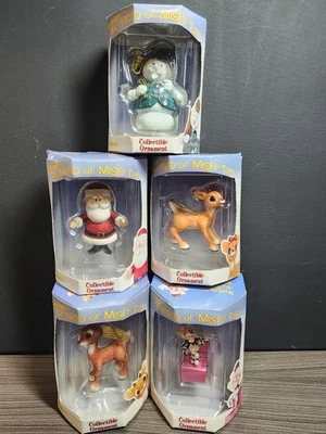 5 Adornos: Rudolph & Island Juguetes Inadaptados Navidad Enesco Vintage 2000 con Etiqueta Foto 1 de 4
