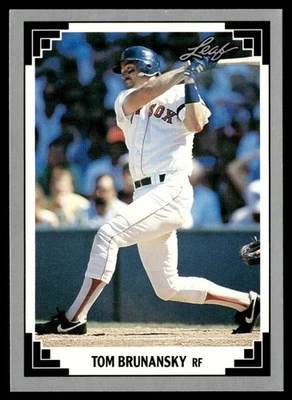 1991 Leaf Tom Brunansky Boston Red Sox #164 - Image 1 of 2
