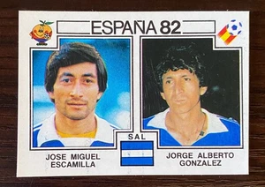Tarjeta adhesiva de la Copa Mundial Panini novato Magico González 1982 El Salvador - Imagen 1 de 10