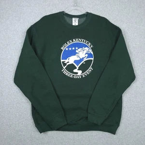 Vintage Rolex Kentucky Three Day Event Sweathirt Herren Large Grün 90s Crewneck - Bild 1 von 7