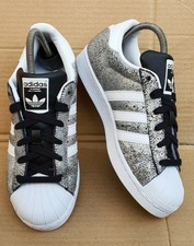 women's adidas silver superstar glitter trainers