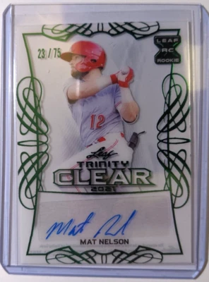 2021 LEAF TRINITY CLEAR AUTO RC MAT NELSON 23/75 - Image 1 of 2