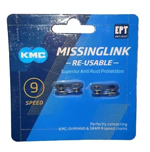 KMC 9-Speed Missing Link Chain Connector Quick Link - KMC / Shimano Chain 2-Pack - Picture 1 of 2