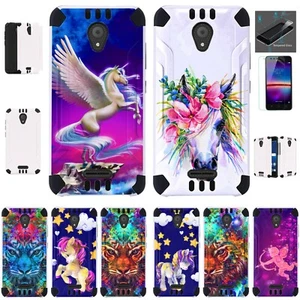 COMBATGUARD For AT&T RADIANT CORE Phone Case Cover+TEMPERED GLASS C3 - Picture 1 of 9