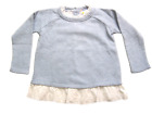 Mini Boden filles 6-7Y 122 cm sweat-shirt or avec course manches longues bleu EUC