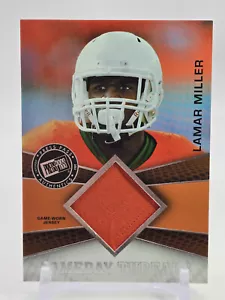 2012 Press Pass Showcase Game Day Threads | Lamar Miller RC JSY Relic | Miami - Picture 1 of 1