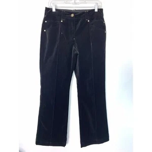 Reba Women's NWOT Black Velvet Wide Leg Pants 4 - Picture 1 of 5