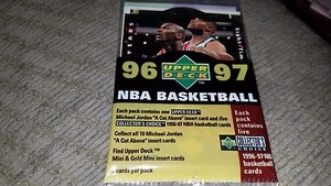 1996-97 UPPER DECK CC BASKETBALL CARD PACK BRYANT ROOKIE JORDAN GOLD?+KOBE PRIZM - Picture 1 of 12
