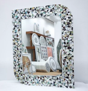 Luxury Modern Mother of Pearl Mirror – 30"x24" Inches Handcrafted Elegance Decor - Picture 1 of 4