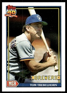 1991 Topps Tom Trebelhorn Milwaukee Brewers #459