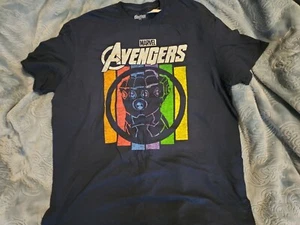 New Marvel Comics Avengers End Game Infinity Gauntlet Adult XL T-Shirt Navy Blue - Picture 1 of 6