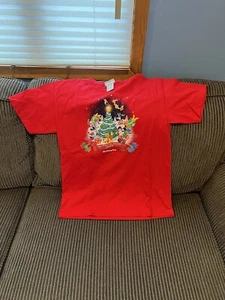 Kids Walt Disney World Joy From The World 2007 Christmas T Shirt XL Red - Picture 1 of 3