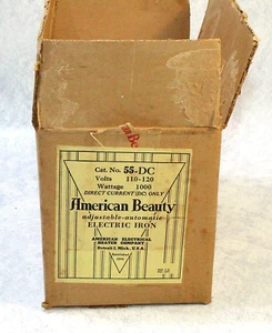 NEW SEALED Vintage American Beauty 55-DC Electric Iron RARE MODEL  SEALED NEW - Picture 1 of 10