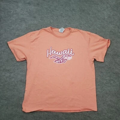 Camisa Hawaiana Mujer Grande Naranja Rosa Manga Corta Cuello Redondo Hawaiana Adulto Foto 1 de 4