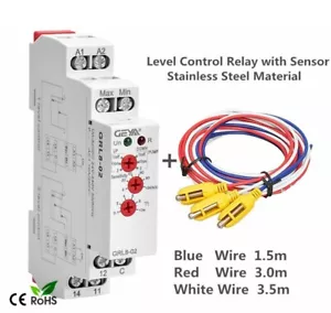 Liquid Level Control Relay 10A AC/DC24V-240Volts Electronic Controller DIN Water - Picture 1 of 9