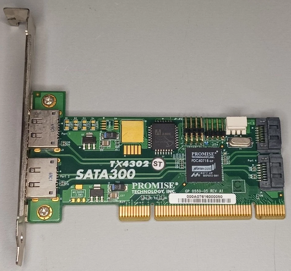 PROMISE tx4302 sata300 Dual-Port eSATA and 2-Port Internal SATA PCI Controller - Image 1 of 1